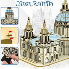 St Paul's Cathedral 3D Wooden Puzzle Historical Gothic Church Architecture