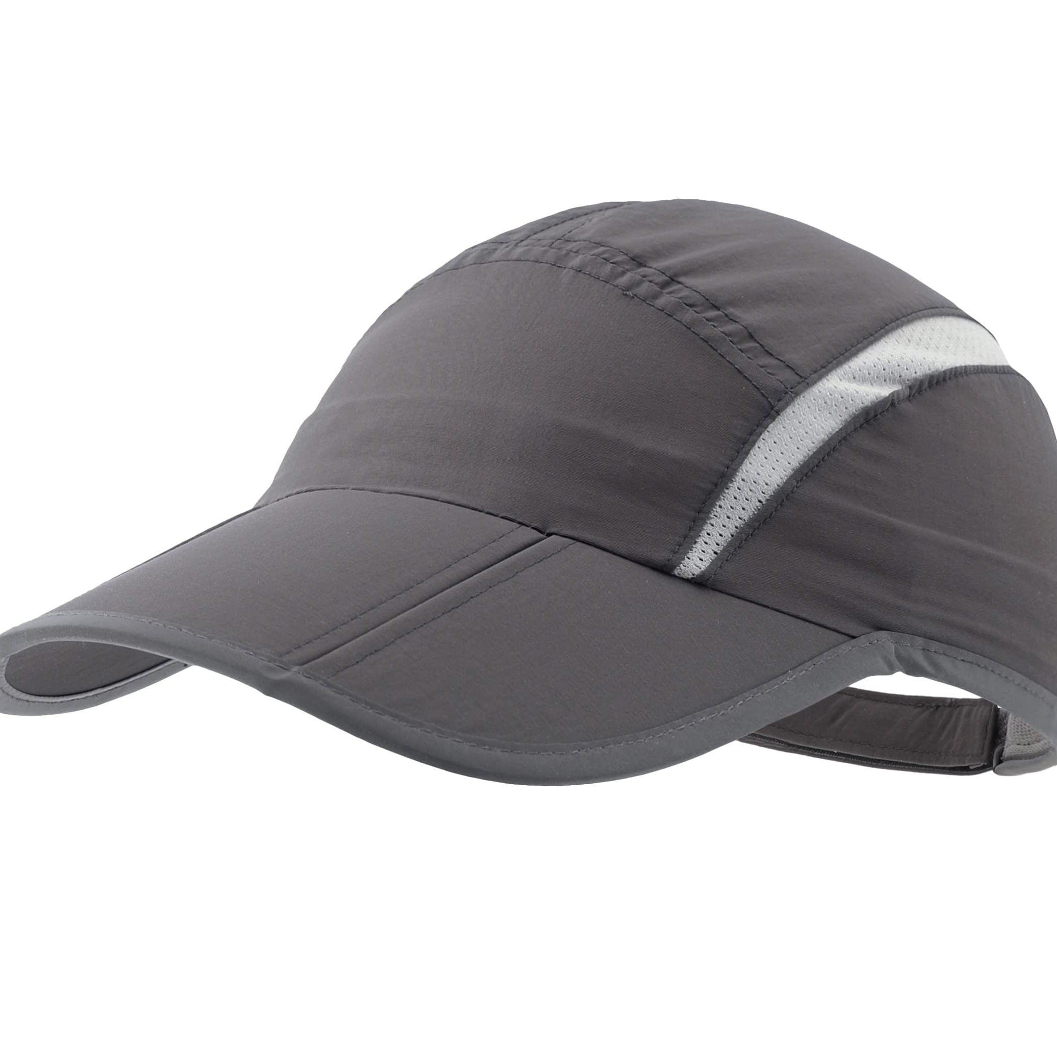 Foldable Mesh Sports Hat with Reflective Stripes for Men
