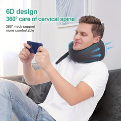 Memory Foam Travel Pillow Comfortable & Breathable Cover Machine Washable