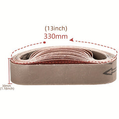 10pcs 330 30mm Width Sanding Belts P80 1000 Grit