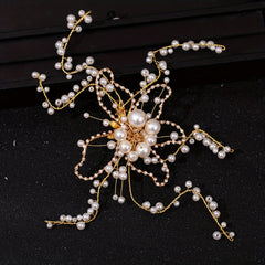 Faux Pearl Hair Clip Bridal Flower Headdress