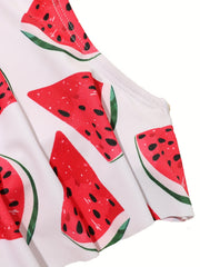 Watermelon Graphic 1pc Swimsuit for Toddler Girls