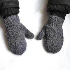 Warm Plush Baby Gloves Thick Winter Full Finger Gloves