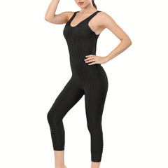 Honeycomb Yoga Jumpsuit Tummy Control Butt Lifting Skinny Shaping Cami
