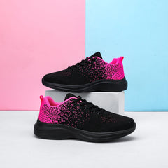 Women's Ombre Running Shoes Lace Mesh Sneakers for Outdoor