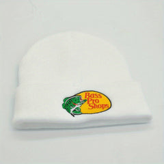 Embroidered Knitted Hat Pullover for Men