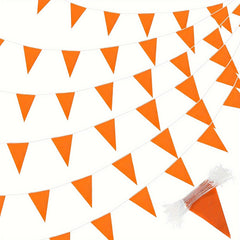 10m 20pcs Solid Pennant Flag Bunting Bulk Garland Grand Opening Carnival Party