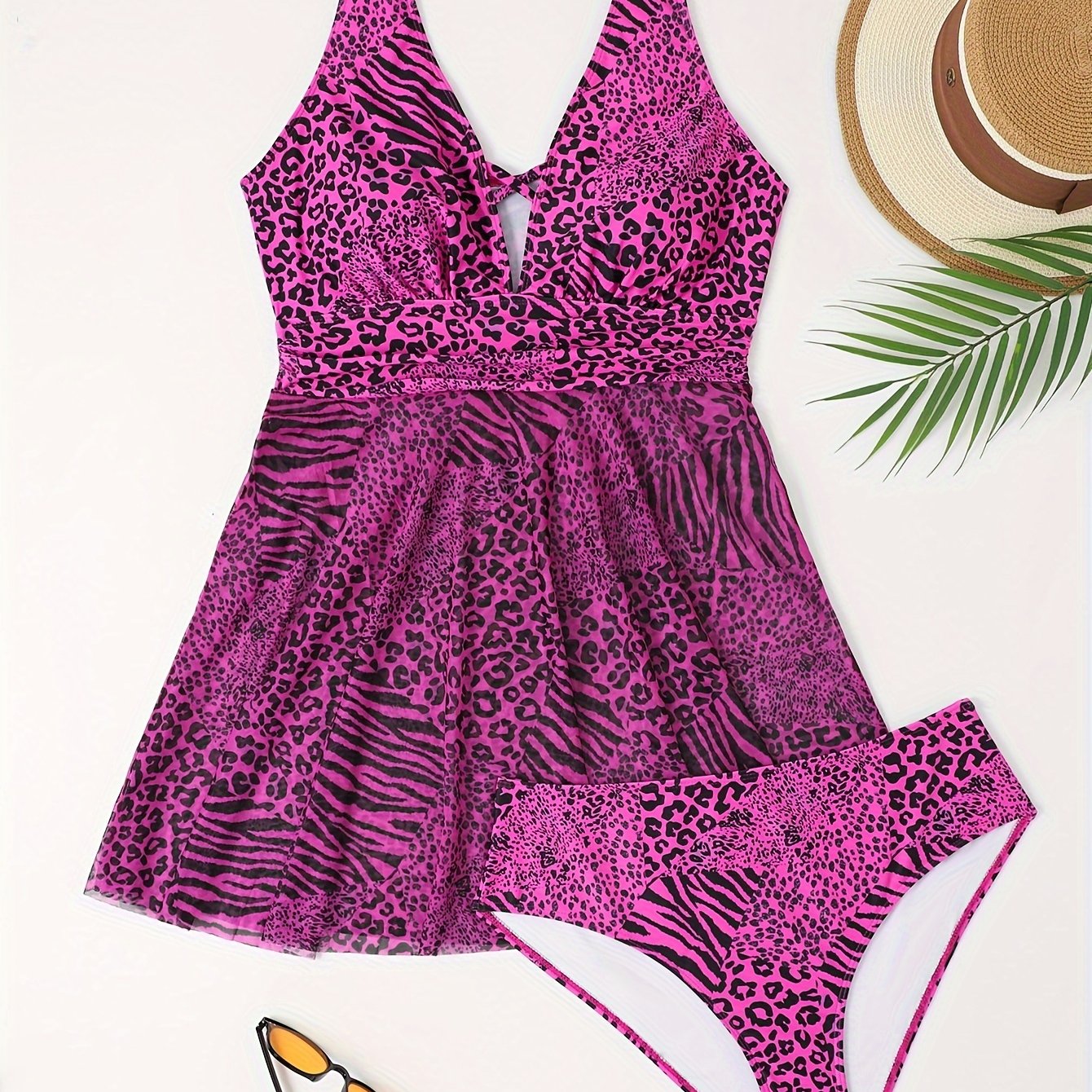 Leopard Print Tankini Set