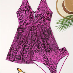 Leopard Print Tankini Set