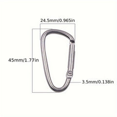 Durable Carabiner D Ring Clip Hook Keychain for Outdoor Activities Random Color