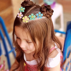 10pcs Mini Flower Claw Clips Sweet Non slip Hair Accessories Girls Kids