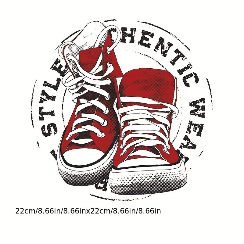 2pcs Shoes Iron On Patch Appliqued Tops DIY Warm Stickers