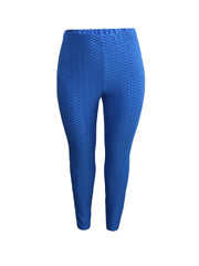 High Rise Waffle Pattern Skinny Pants