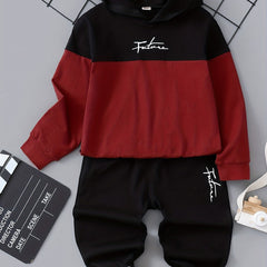 Toddler Boy's Hoodie & Sweatpants Set FUTURE Print Kid's Clothes