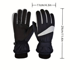 Velvet Thickened Waterproof Ski Gloves - Winter Warm Touch Screen Gloves