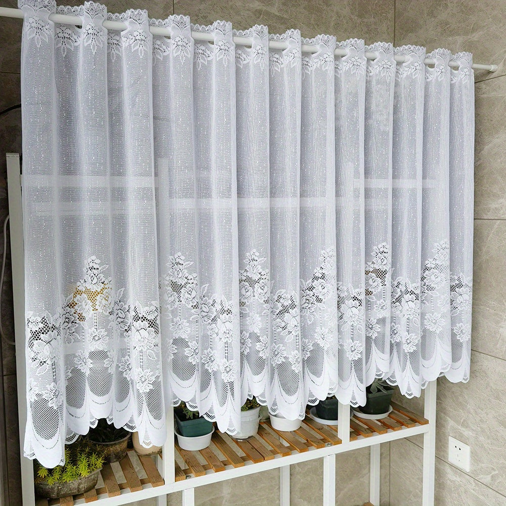 Floral Lace Curtain Valance for Kitchen Bathroom