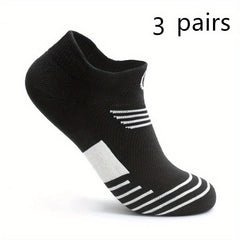 3 Pairs Men's Casual Breathable Anti-slip Ankle Socks for Outdoor Sports