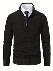 Men's High Neck Fleece Pullover Sweater