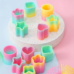 48pcs Rainbow Rings Party Favor Halloween Christmas Birthday