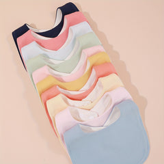 Random U-shaped Baby Bibs Plain Infant Feeding Bibs