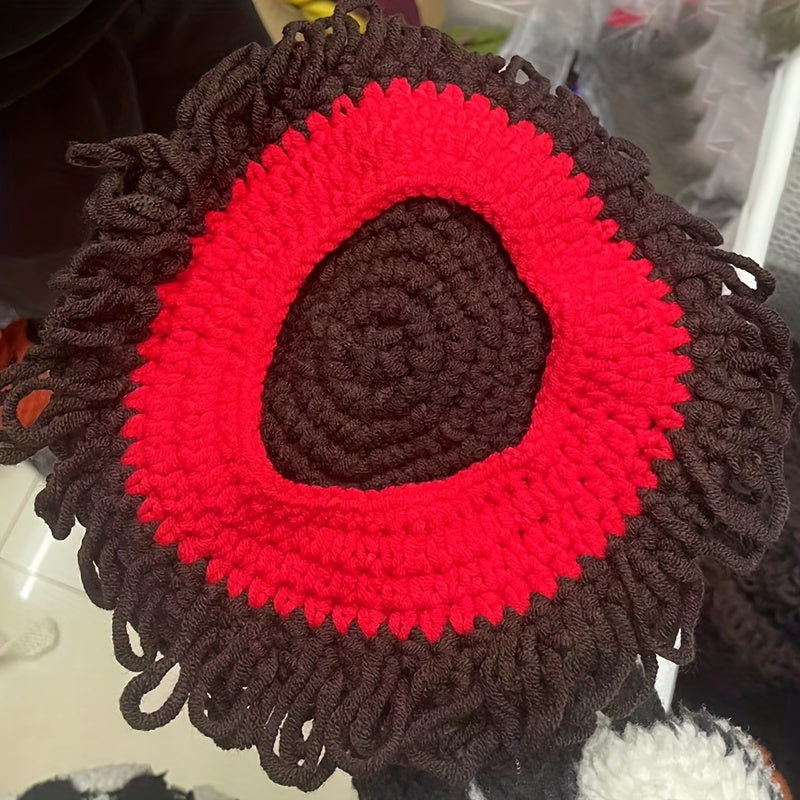 Knitted Wig Cap Curly Hair Wig Hat Cap for Men and Women
