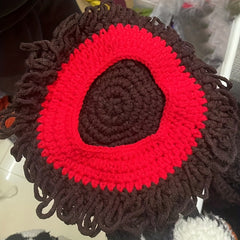 Knitted Wig Cap Curly Hair Wig Hat Cap for Men and Women
