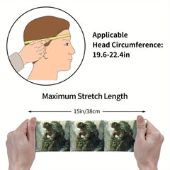 Turtle Sports Headband Sweat Wicking Breathable Polyester Nature Print
