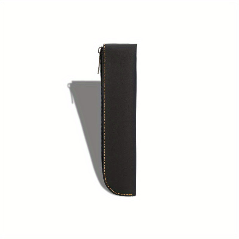 Leather Pencil Case with Zipper