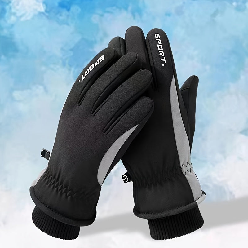 Men's Winter Skiing Gloves Touch Screen Windproof Mountaineering Cycling