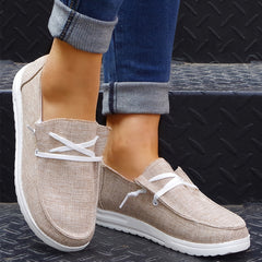 Women's Canvas Lace-Up Slip-On Low Top Shoes