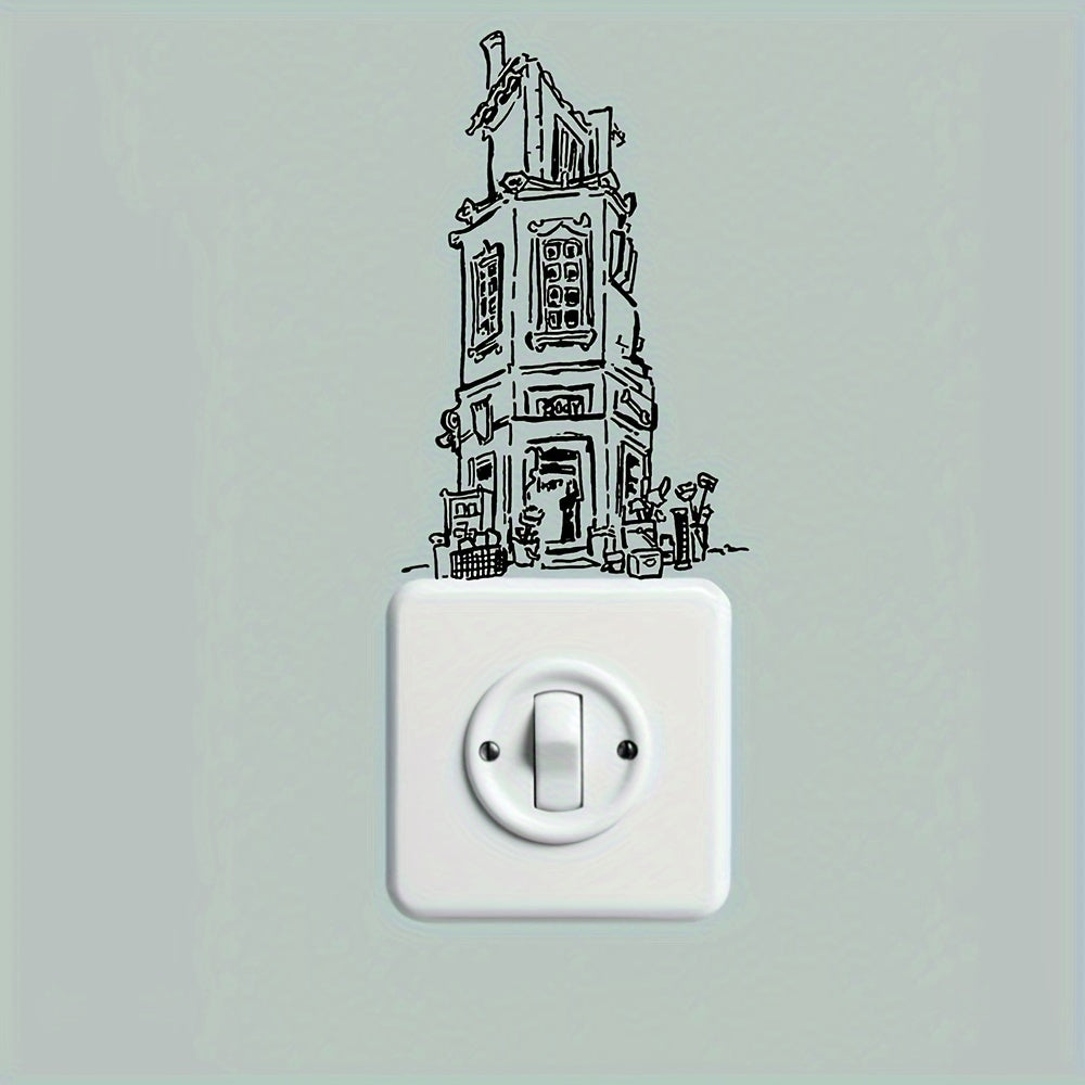 Building Switch Plastic Adhesive Decorative Sticker Home Decor