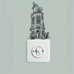 Building Switch Plastic Adhesive Decorative Sticker Home Decor