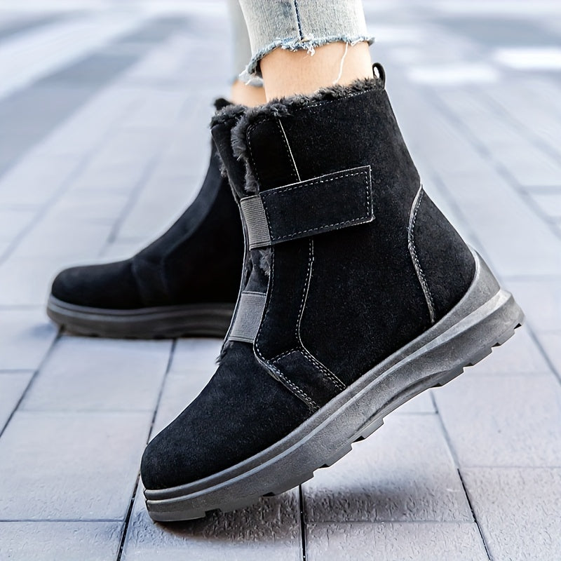 Warm Plush-Lined Snow Boots - Winter Outdoor Thermal Footwear