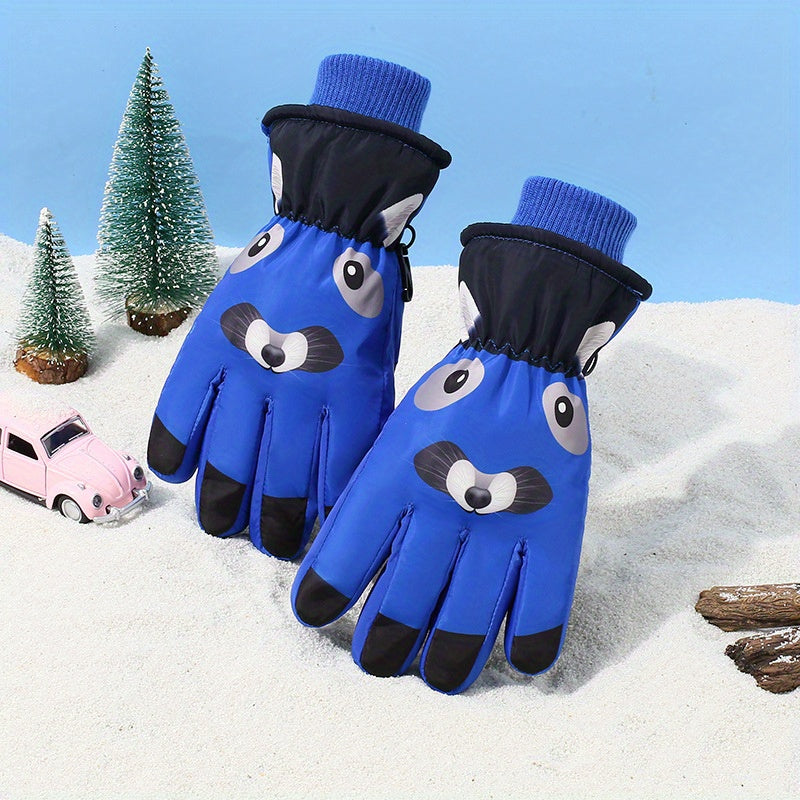 Kids Skiing Gloves Cold Weather Stay Warm Winter Outdoor Sports