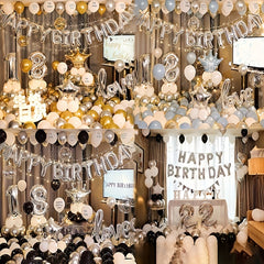 Aluminum Foil Birthday Balloon Set - Birthday Decoration