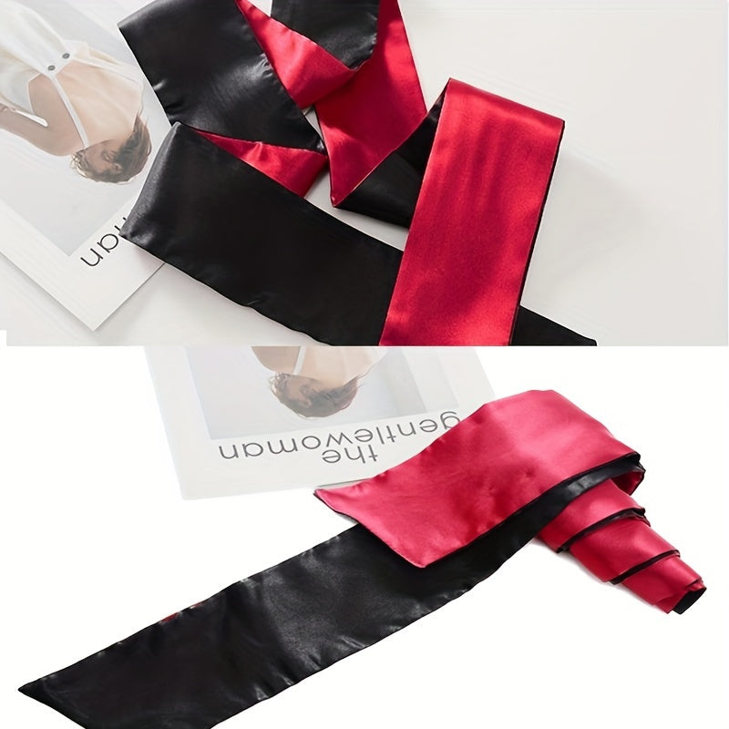 Solid Smooth Ribbon Sleep Eye Mask Blackout Soft Comfortable Blindfold