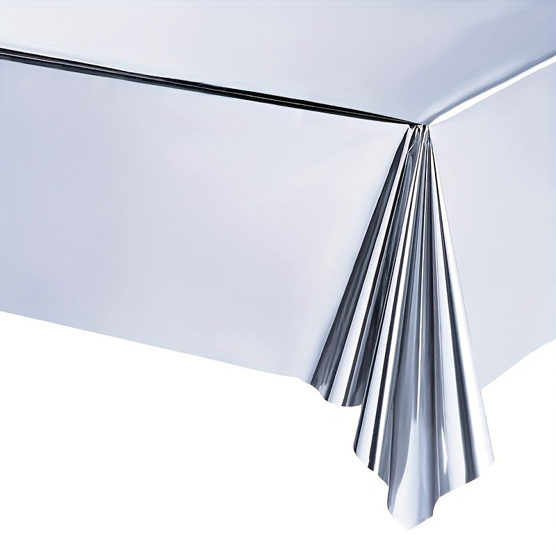Golden Foil Rectangle Tablecloth Disposable Aluminum Foil Waterproof Table Cloth