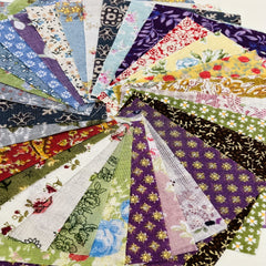 30pcs Floral Fabric Patchwork Sewing Quilting Bundles 10cm Assorted Pattern DIY