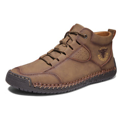 SENBURNY Men's Vintage Style Leather Flat Shoes