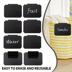 10pcs Removable Basket Labels Clip On For Kitchen Storage Rack
