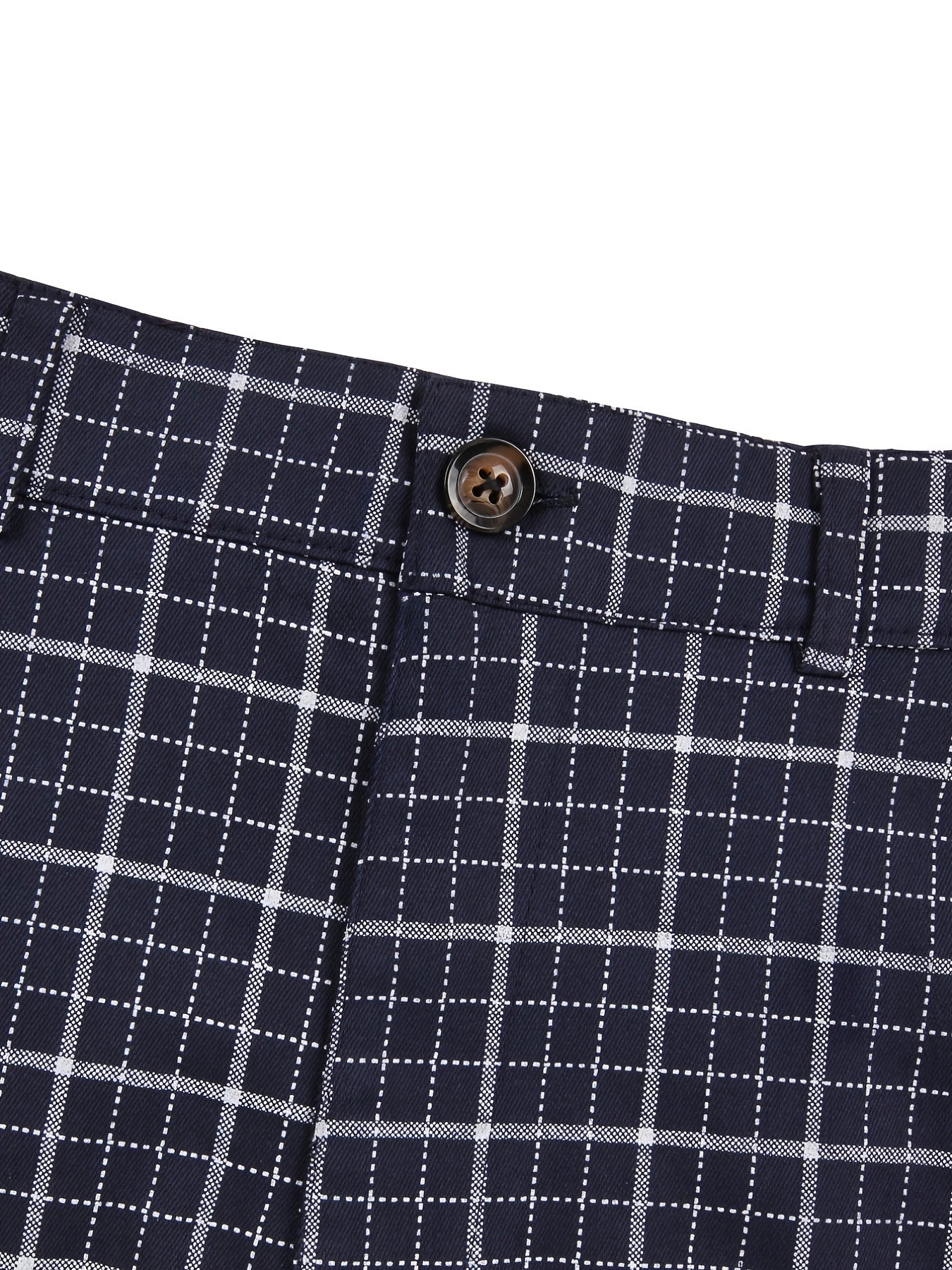 Men's Slim Fit Plaid Stretch Dress Pants