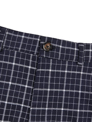 Men's Slim Fit Plaid Stretch Dress Pants