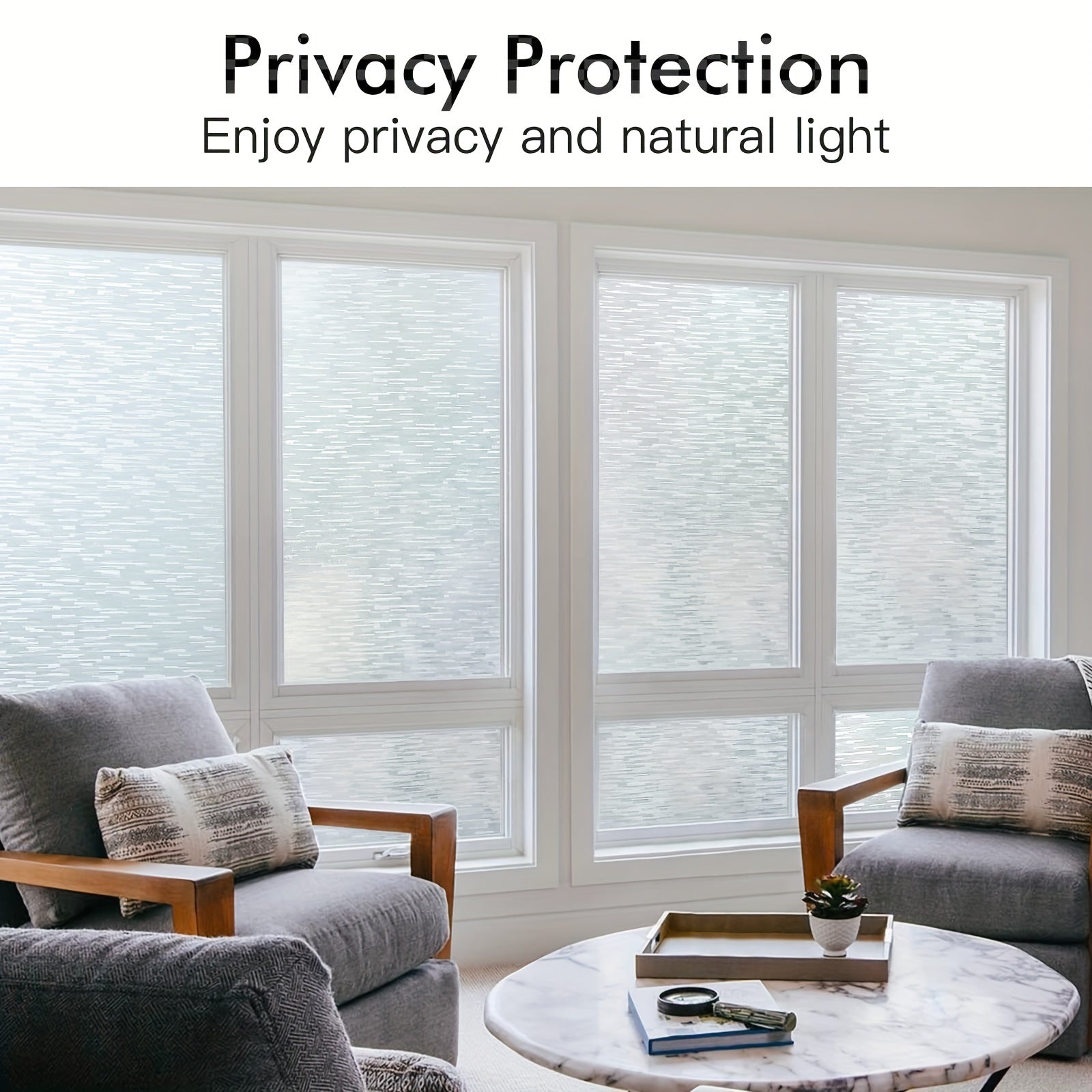 Frosted Glass Window Film Privacy Static Cling UV Blocking