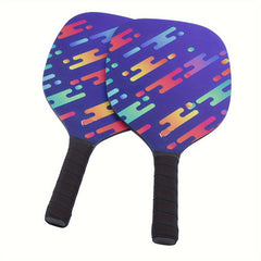 Wooden Pickleball Paddles Set with 2 Rackets, 4 Balls, and Bag