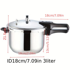 3L 5L Stainless Steel Pressure Cooker Canner Gas Induction Cooker Compatible