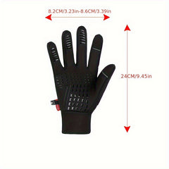 Winter Warm Gloves Anti Slip Touch Screen Wind Proof Cycling Gloves
