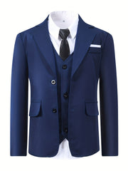 Boys Gentleman Outfits Long Sleeve Shirt&Pants&Vest&Suit Set