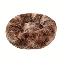 Plush Dog Bed Anti-anxiety Round Pet Bed