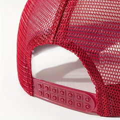 Gothic Letter Print Trucker Hat Mesh Baseball Cap