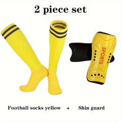 Football Socks With Shin Guard Set Thickened Soccer Socks Calf Protector